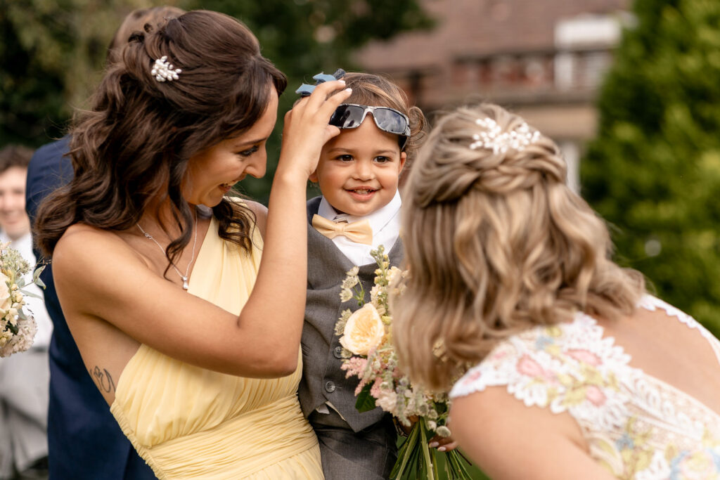 reception drinks at a Summer wedding at Audleys Wood