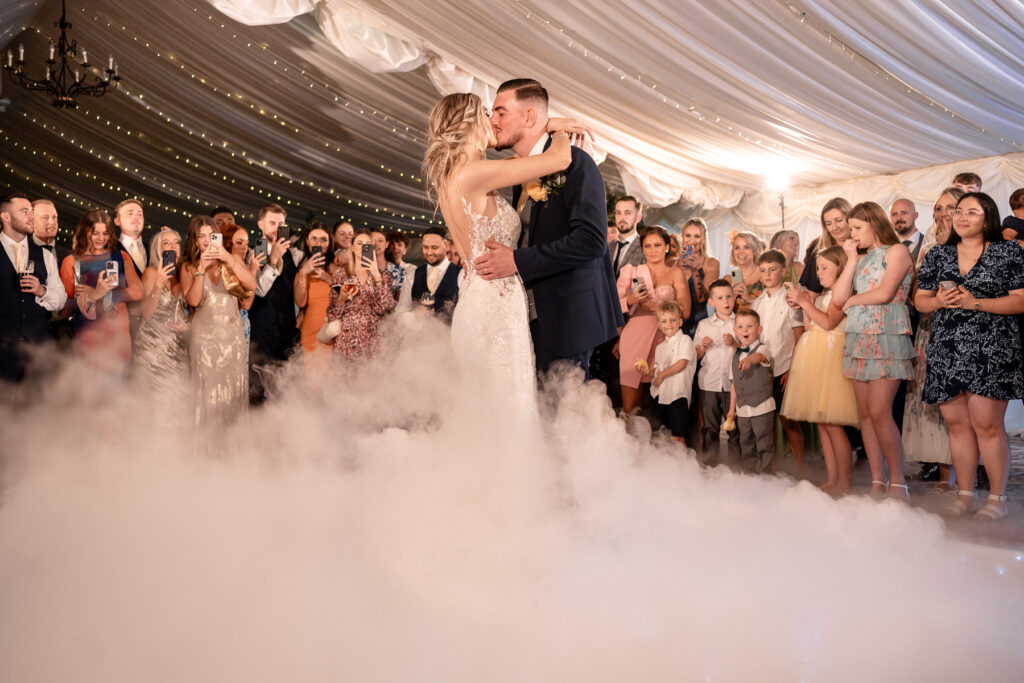First dance at a Summer wedding at Audleys Wood