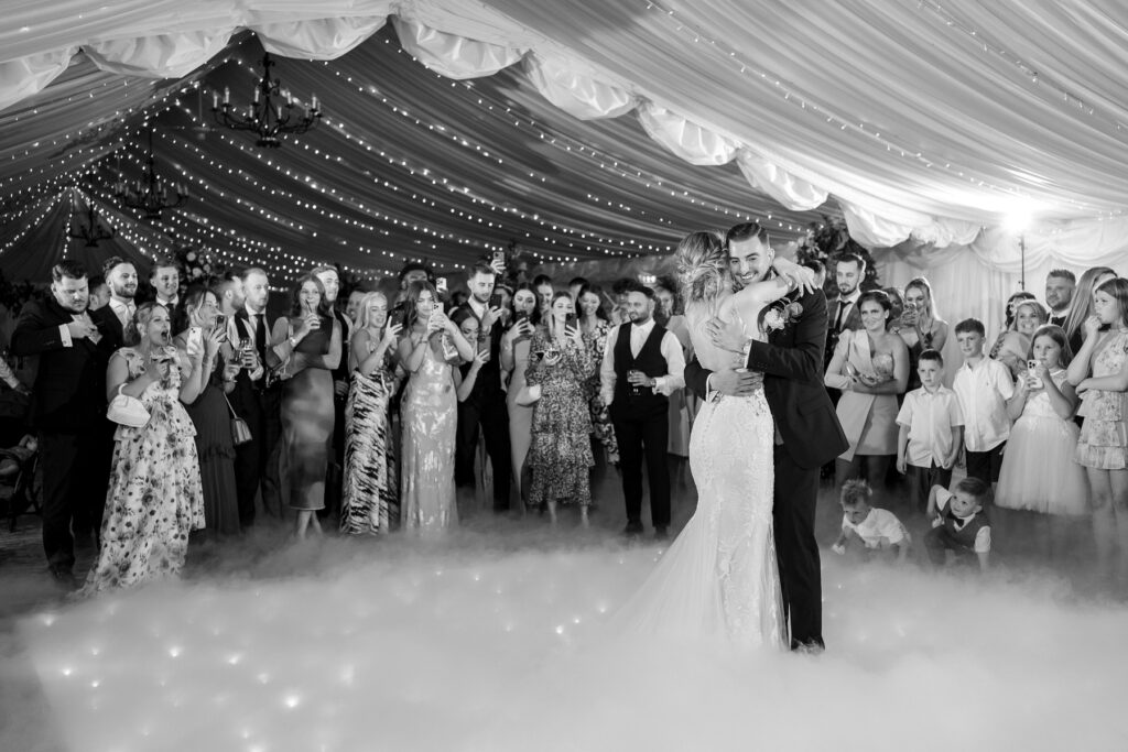 First dance at a Summer wedding at Audleys Wood