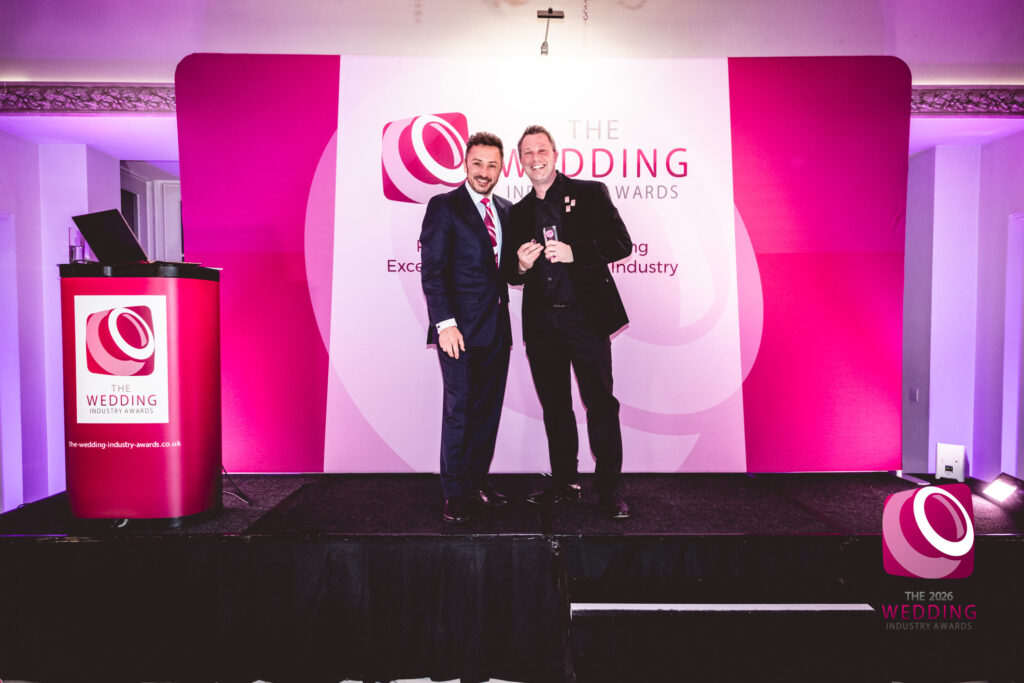 Martin Bell Photography winning best wedding photographer at The Wedding Industry Awards 2026