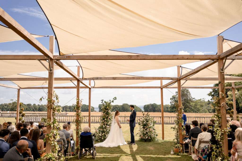 Pylewell Park outdoor wedding ceremony